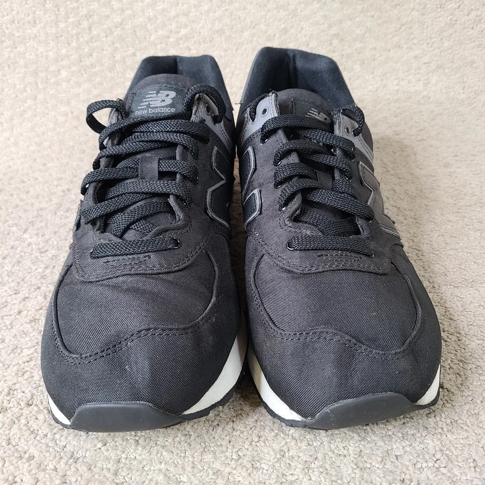 New Balance 574 Premium Classics Mens 11.5 D Black Silver Running Shoes ML574JJ2